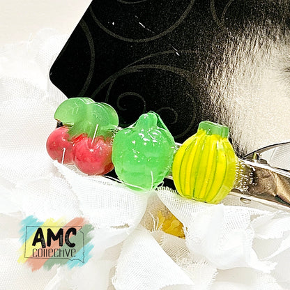 Hand-Painted Resin Fruit Hair Clip