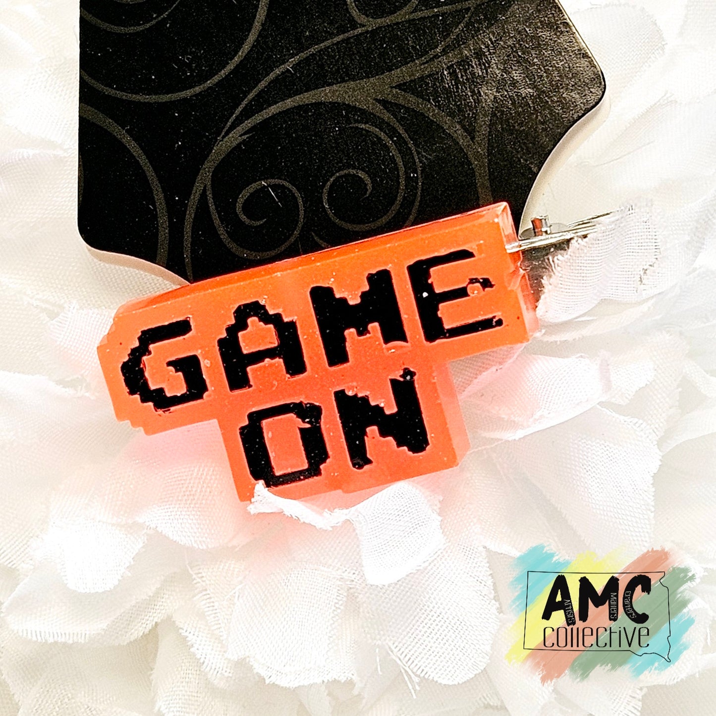 Game On Resin Hair Clip