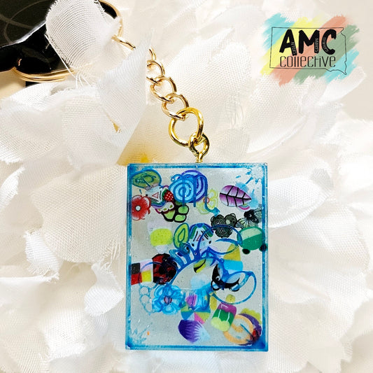 Astrological Sign Resin Keychain - Scorpio