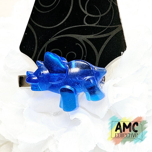 Single Resin Triceratops Hair Clip