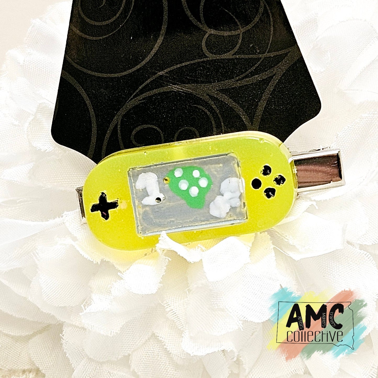 Handheld Video Game Resin Hair Clip