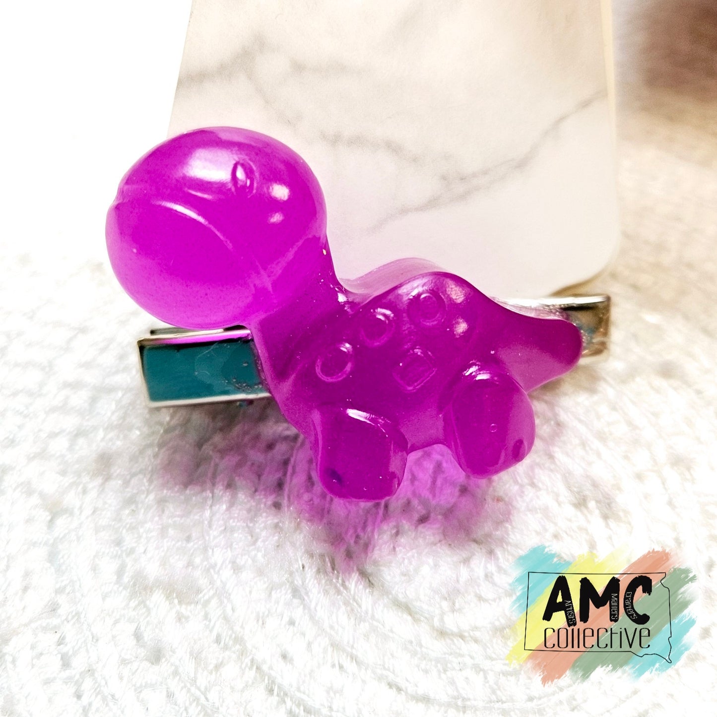 Resin Brontosaurus Hair Clip