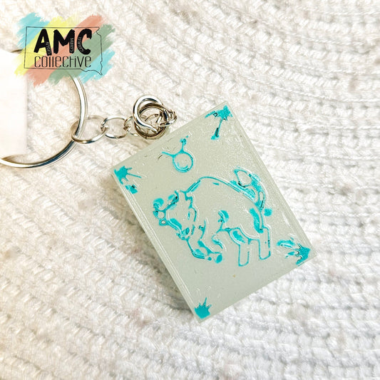 Astrological Sign Resin Keychain - Taurus