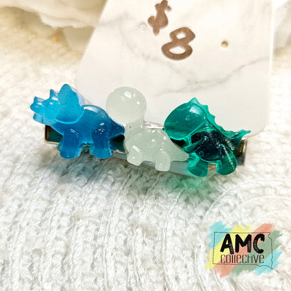 Colorful Resin Dinosaur Hair Clips