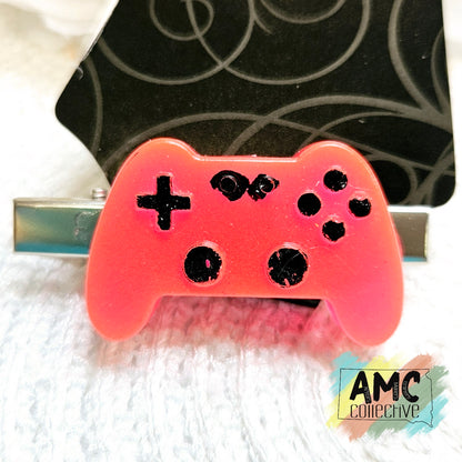 Video Game Controller Resin Hair Clip