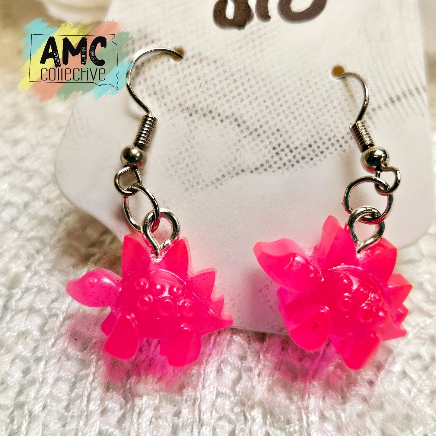 Stegosaurus Resin Earrings