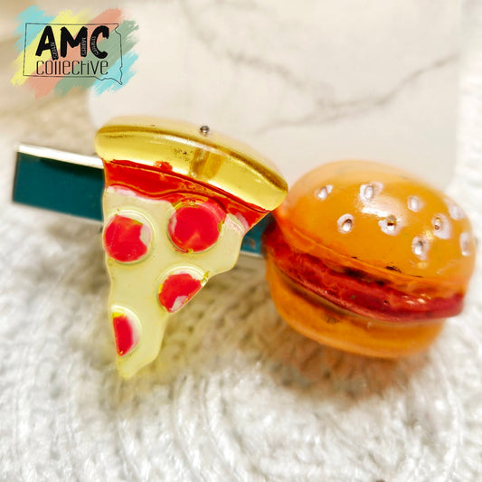 Hand-Painted Resin Fast Food Hair Clip