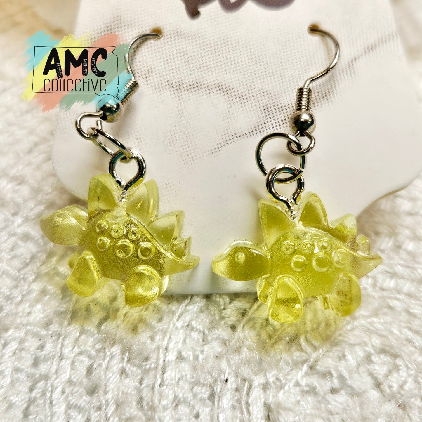 Stegosaurus Resin Earrings