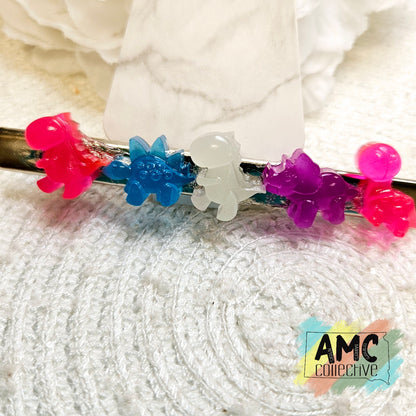 Colorful Resin Dinosaur Hair Clips