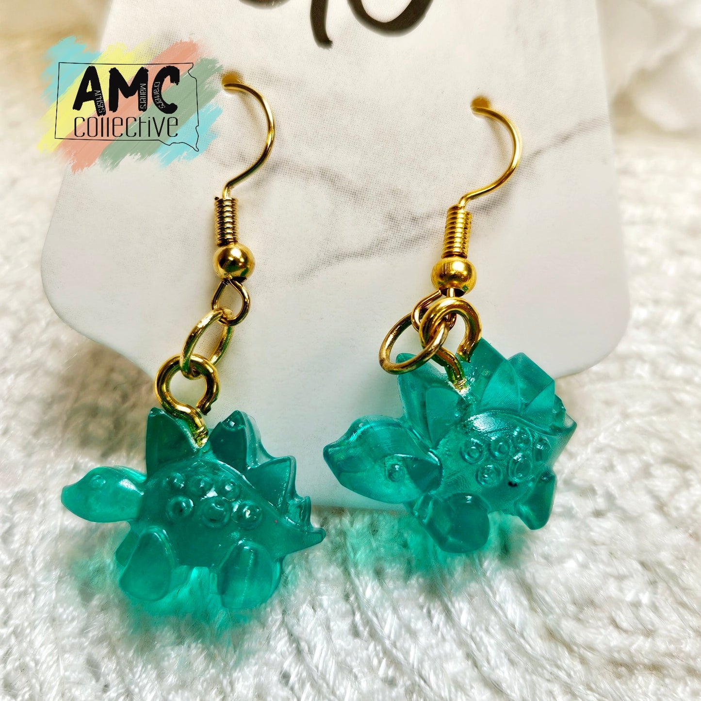 Stegosaurus Resin Earrings