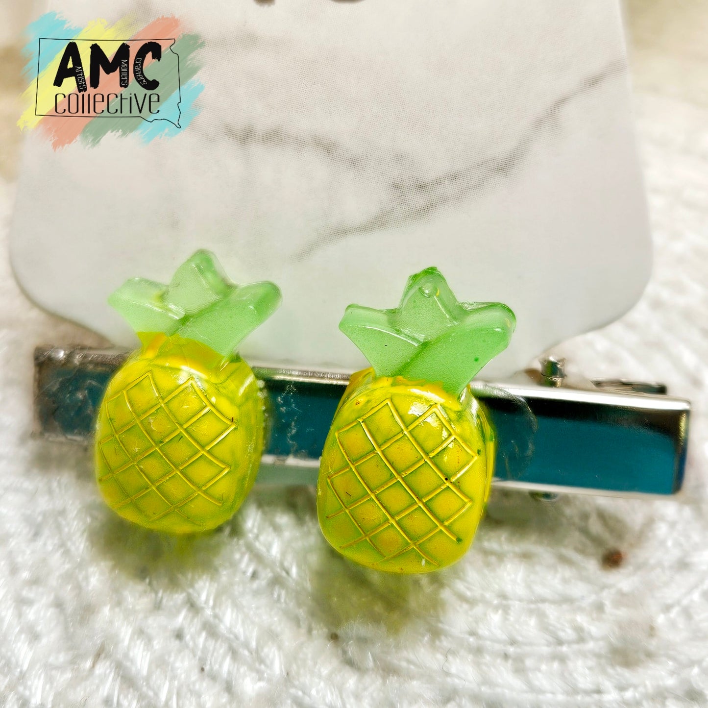 Hand-Painted Resin Fruit Hair Clip