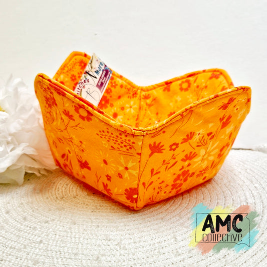 Orange Floral Bowl Holder