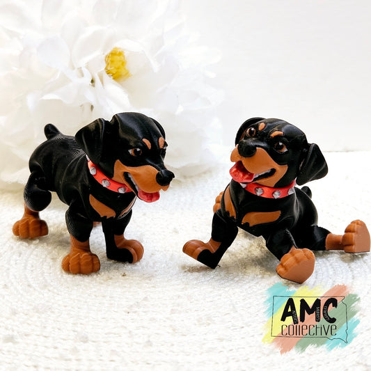 3D Printed Rottweiler Figurine – Realistic Design