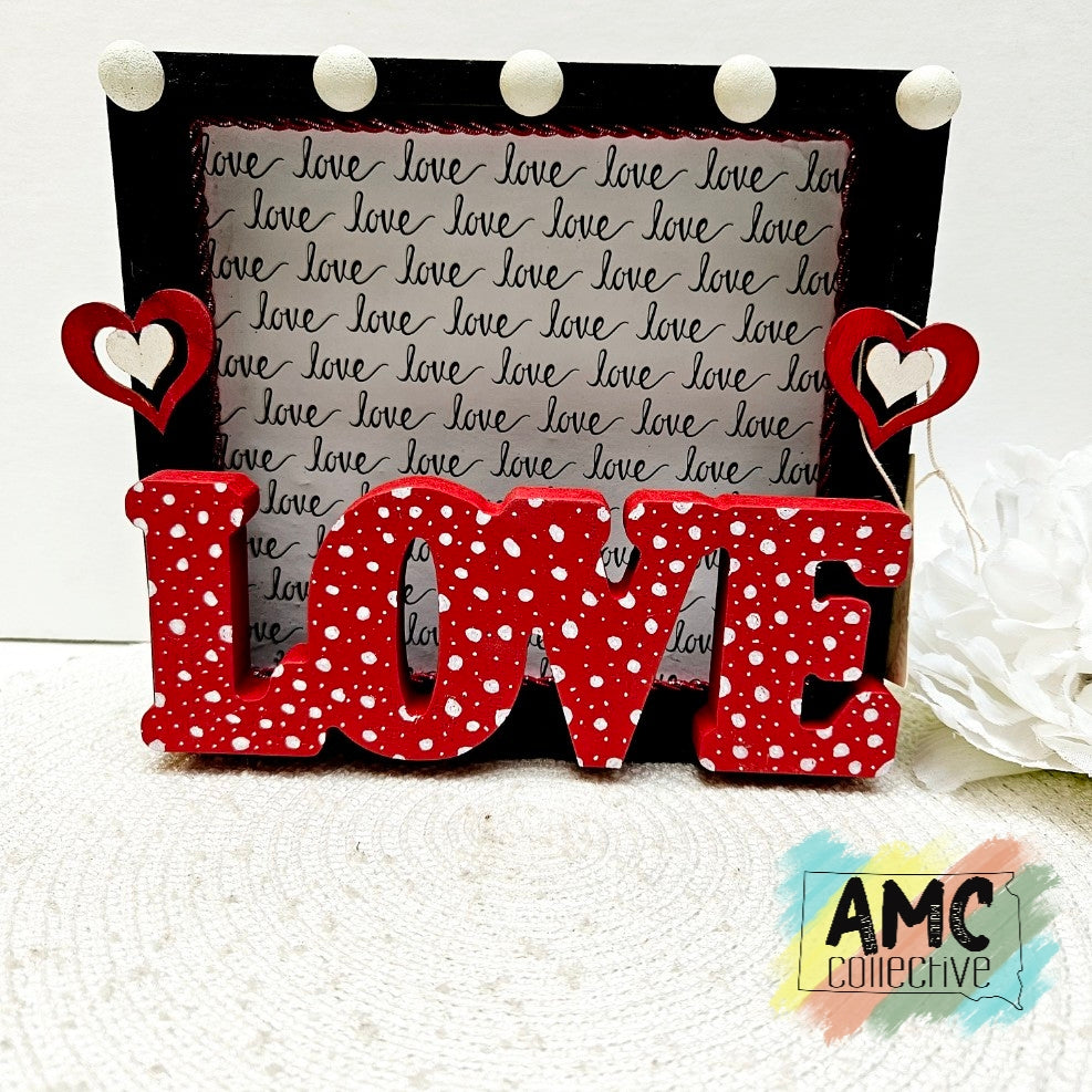 Wood Love Box Sign