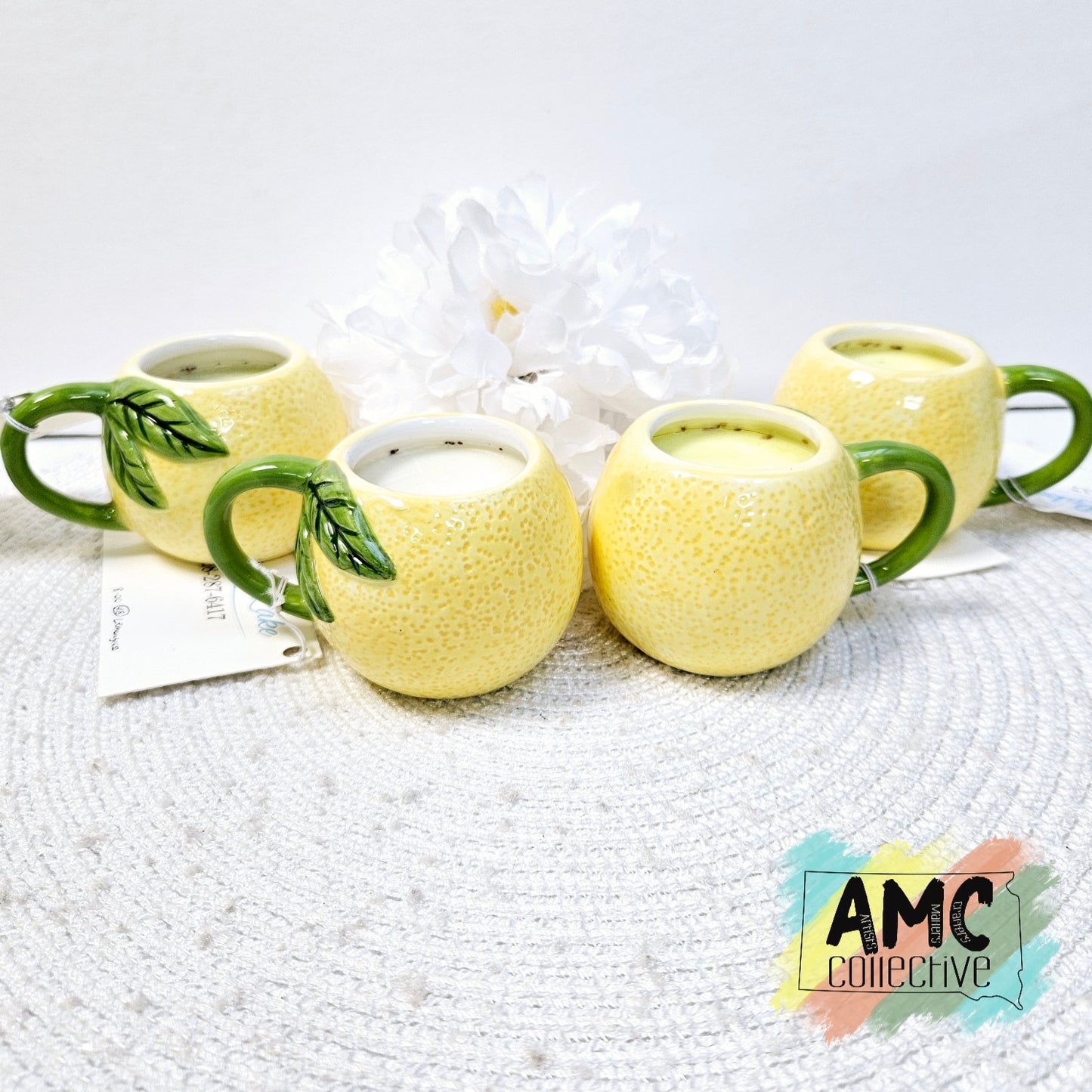 Scented Wax Melts In Lemon Ceramic Cup