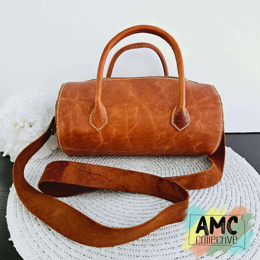 Barrel Leather Handbag