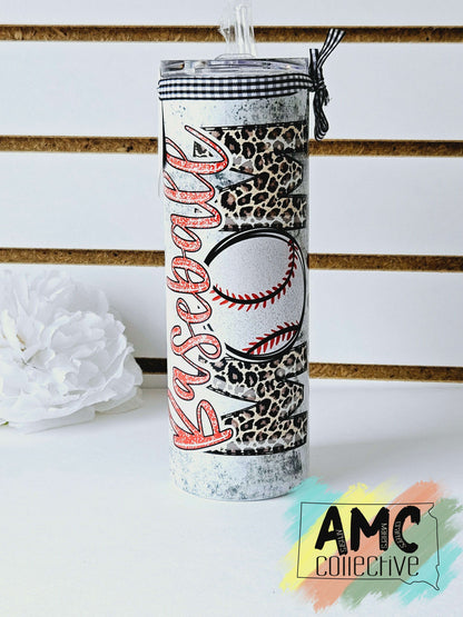 Baseball Mom Skinny Tumbler