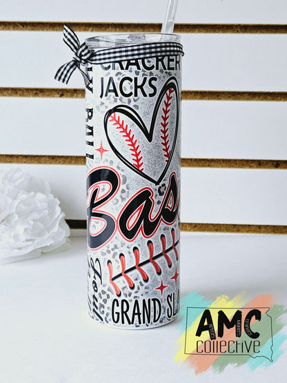 Baseball Phrases Skinny Tumbler