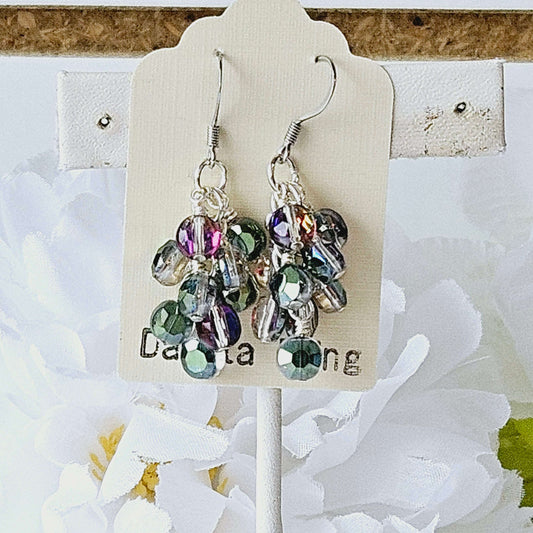 Beaded Cluster Earrings