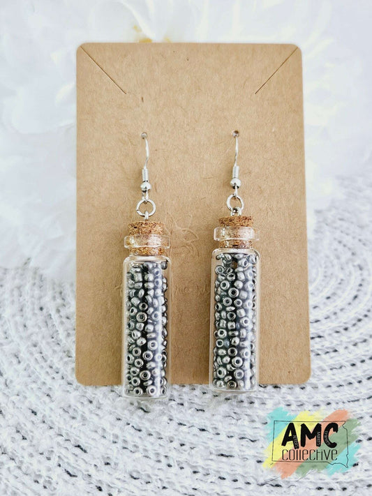 Beads in Glass Jar Earrings