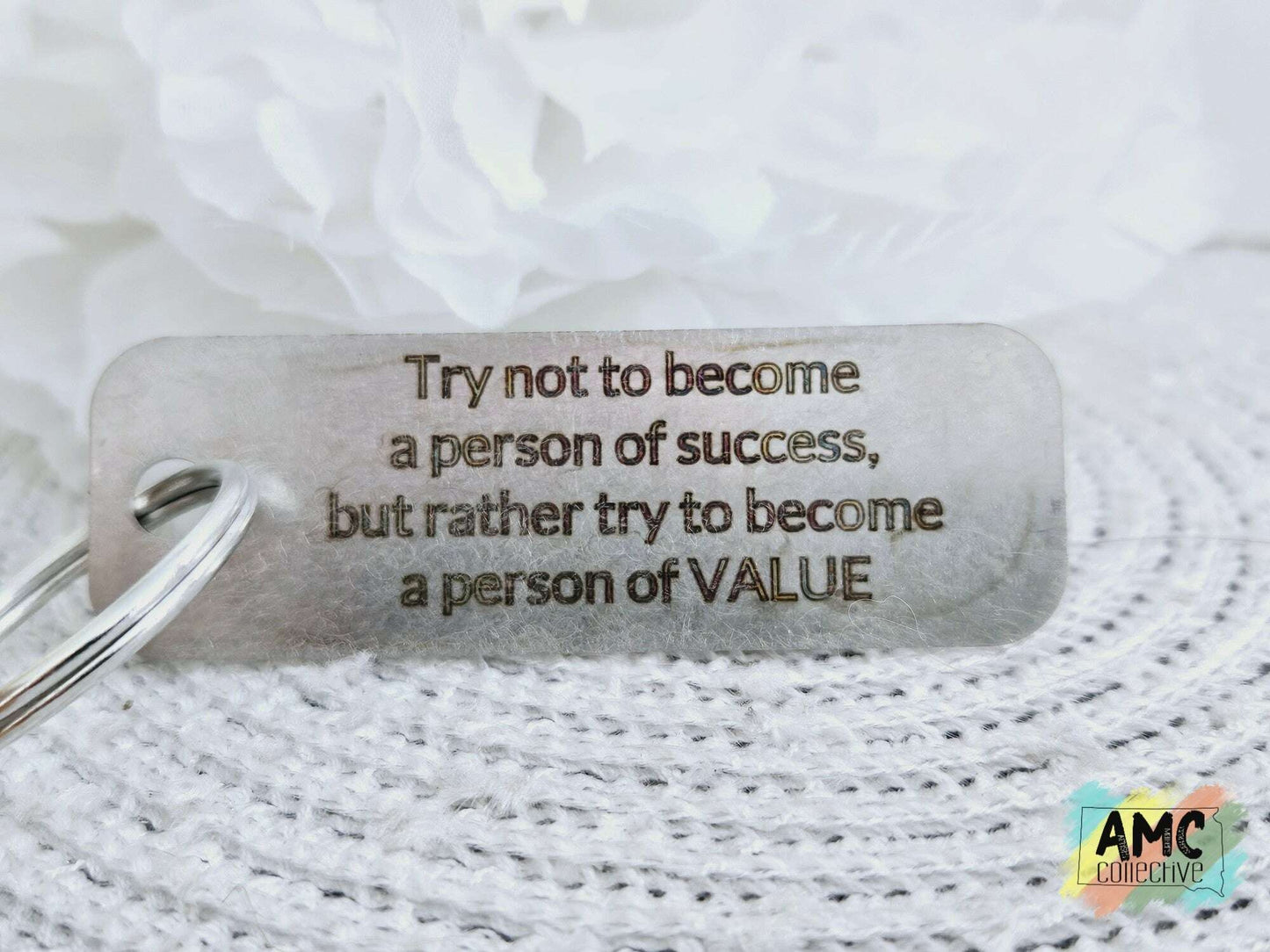 Become A Person of Value Metal Keychain