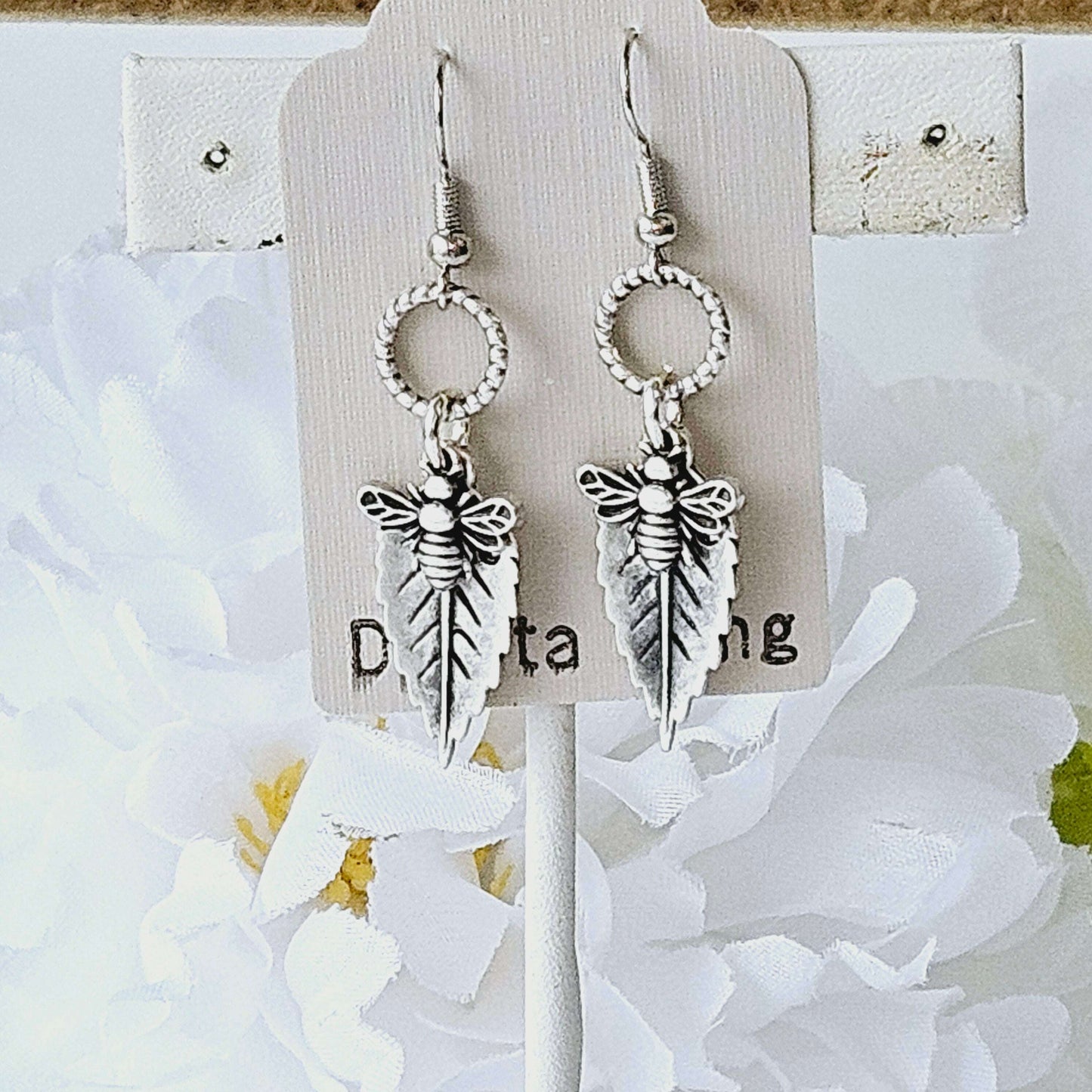 Bee & Leaf Earrings