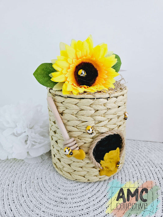 Beehive Basket with Lid