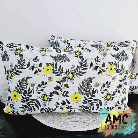 Bees & Flowers Pillow