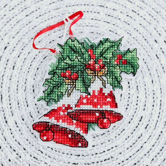 Bells Cross Stitch Christmas Ornament