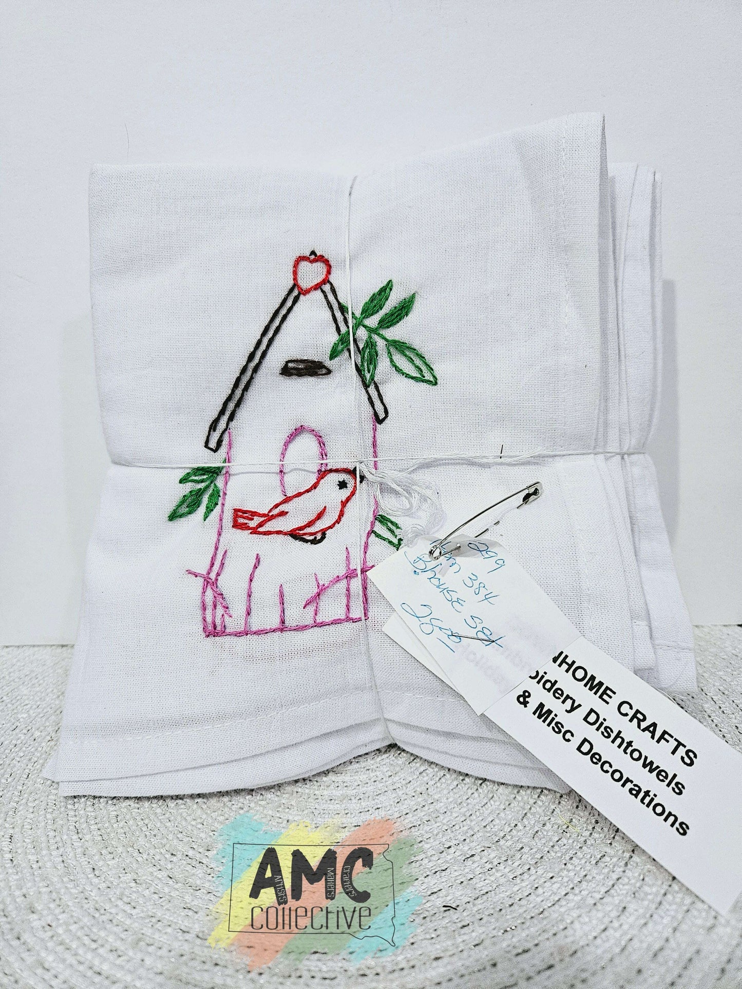 Bird House Embroidered Towel Set