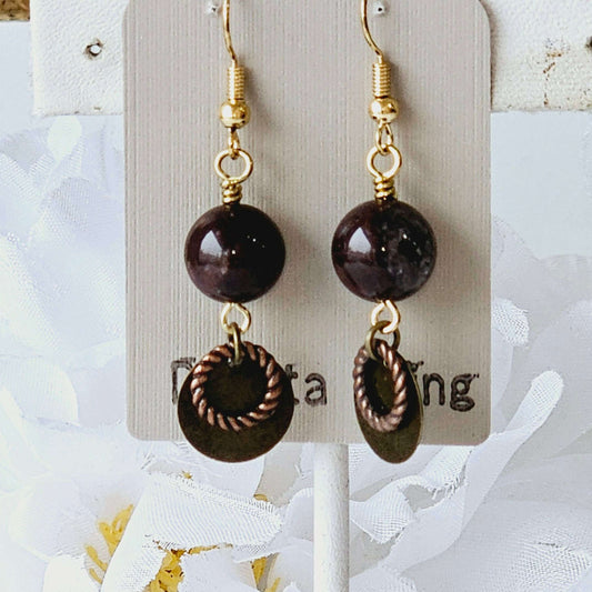 Black Ball/Disc Earrings