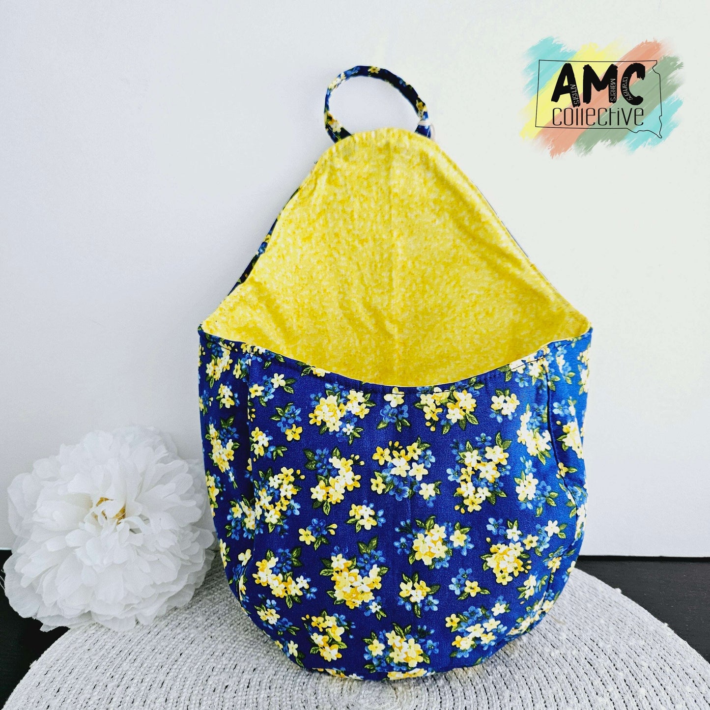 Blue Floral Catch-all Bag