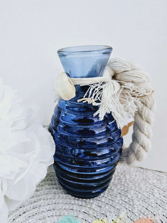 Blue Vase with Seashells