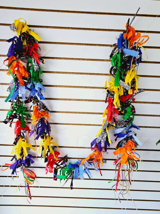 Bright Colorful/Crayons Fabric Garland - 10.5ft