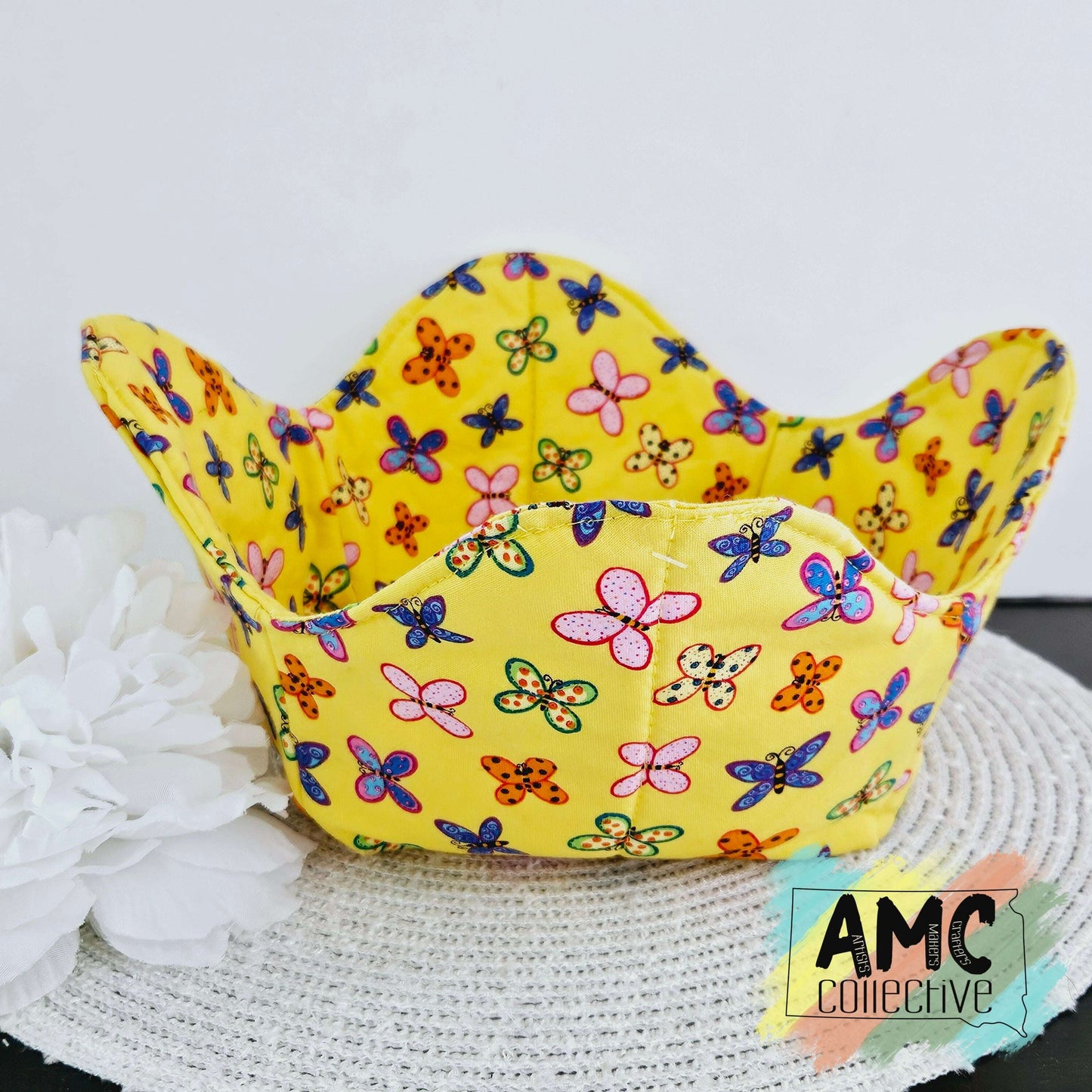 Butterfly Print Large Bowl Holder