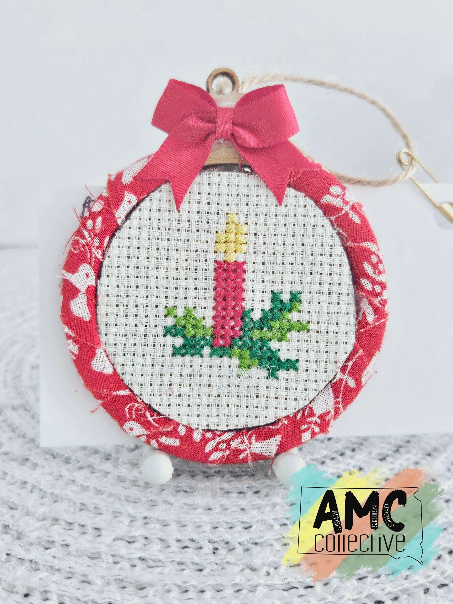 Candle Cross-Stitch Ornament