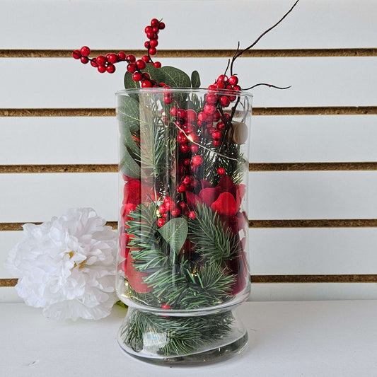 Christmas Lighted Vase