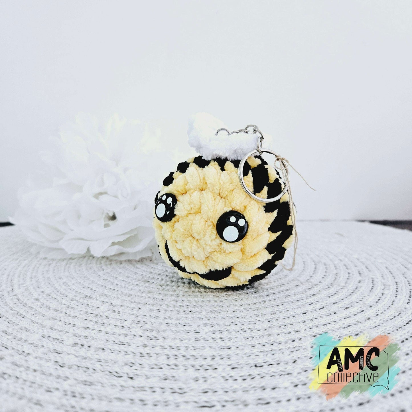 Crochet Bee Keychain