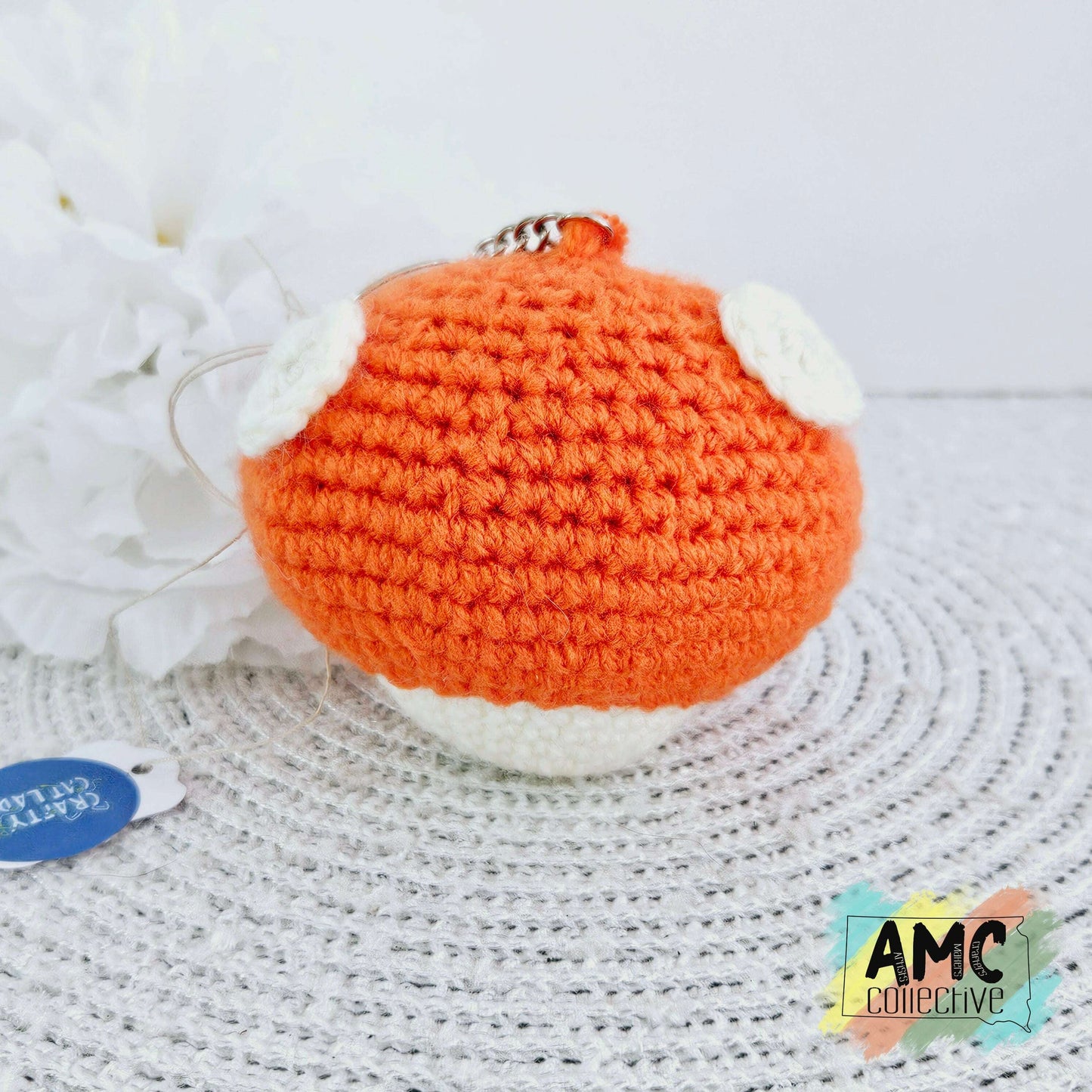 Crochet Mushroom Keychain