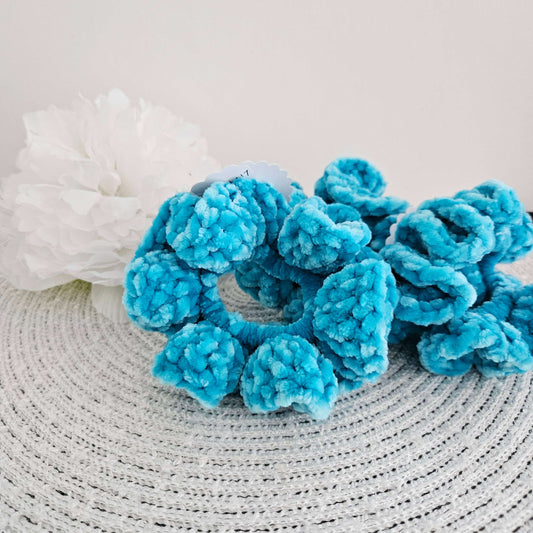 Crochet Scrunchie-Blue Crush