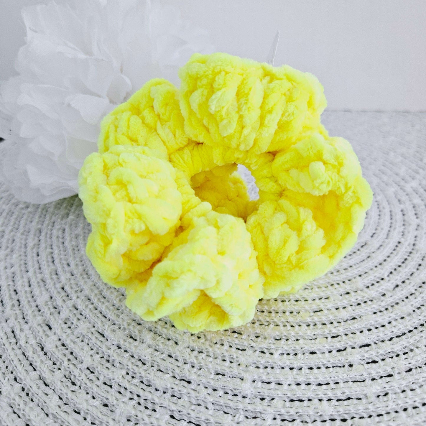 Crochet Scrunchie-Safety Yellow