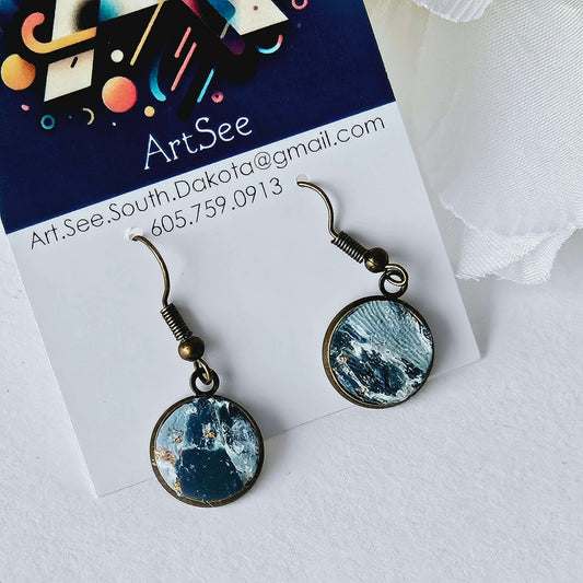 Dangle Circle Clay Earrings