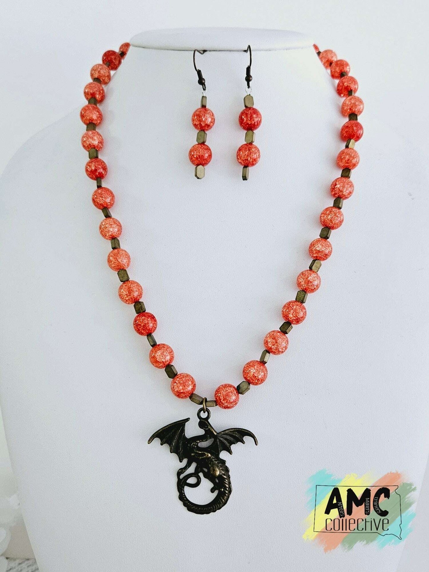 Dragon Necklace & Earring Set