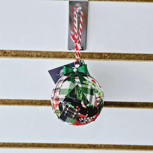 Fabric Christmas Ball Ornament