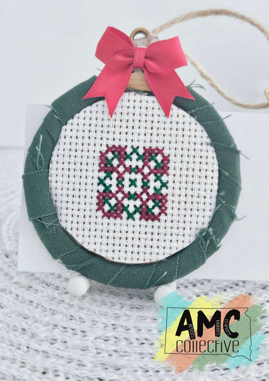 Festive Cross-Stitch Ornament