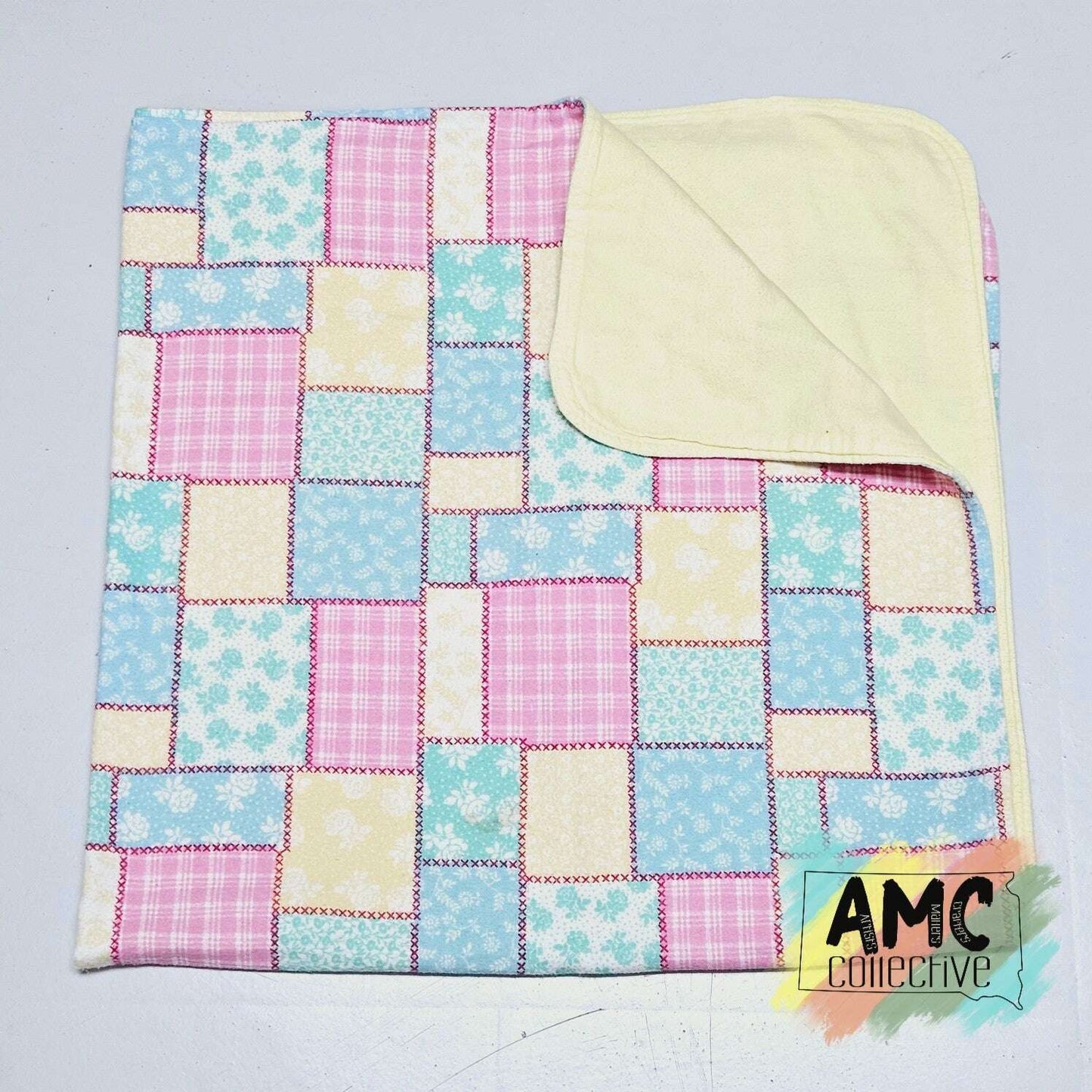 Floral Patchwork Receiving Blanket