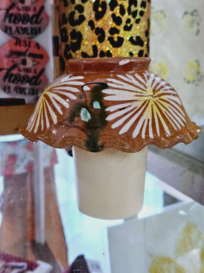 Flower Print Ceramic Mushroom Small