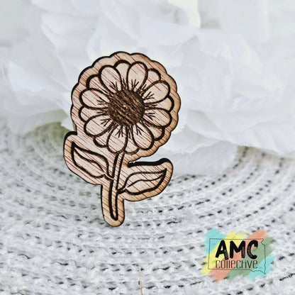 Flower Wood Magnets