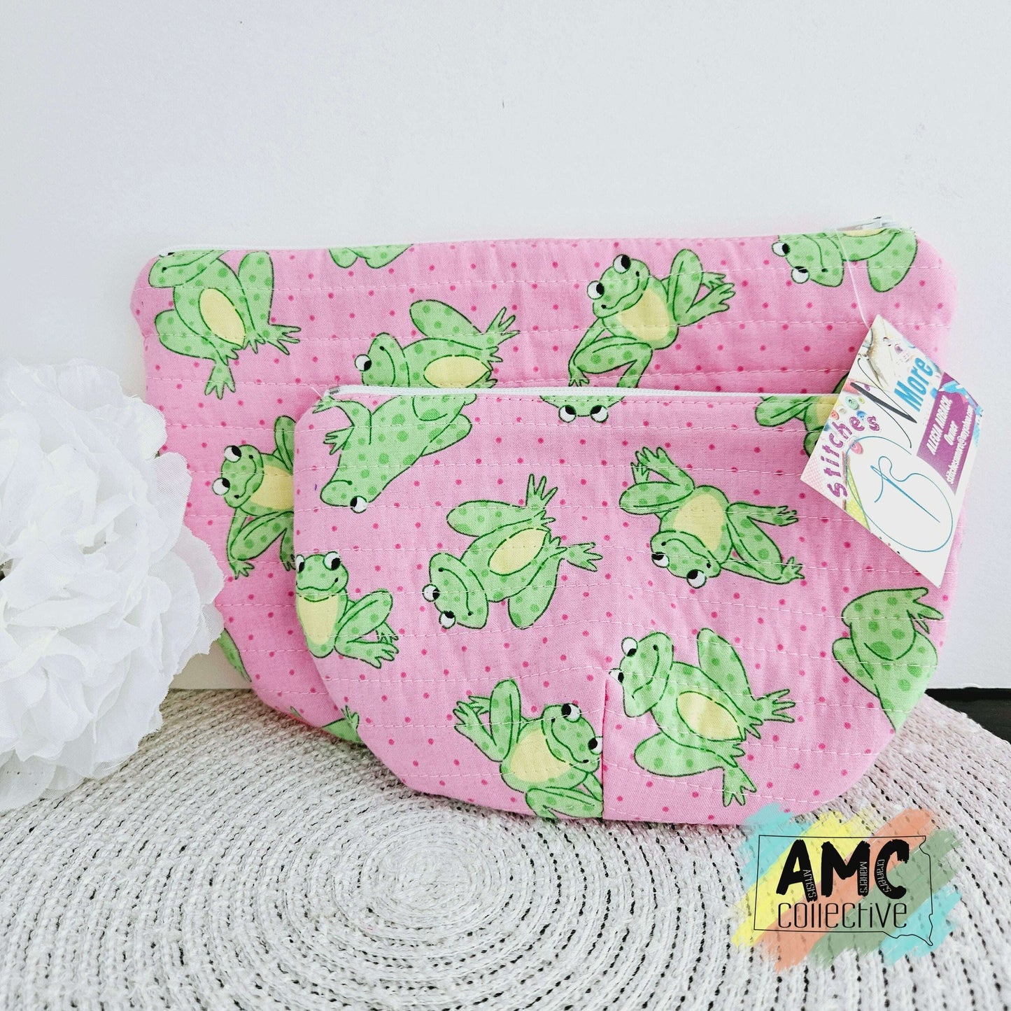 Frog Print Zipper Bags