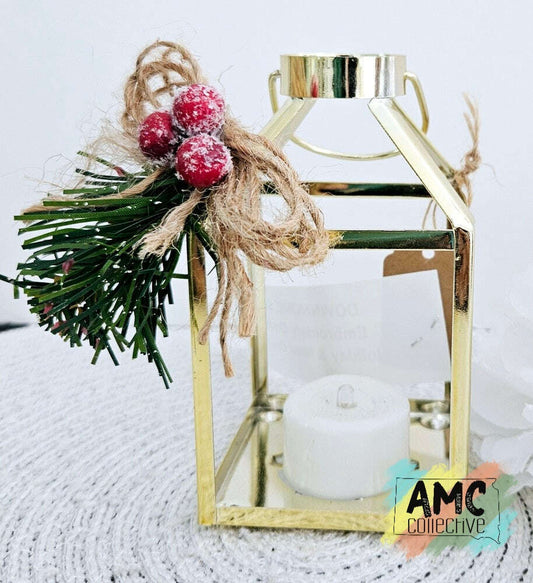 Gold Lighted Candle Holder